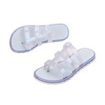 Melissa Path Slide Azul Perolado/Branco