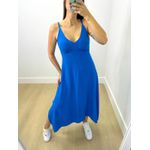 Vestido Midi Ster Liso Azul