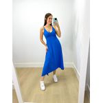 Vestido Midi Ster Liso Azul