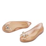 Mini Melissa Sweet Love Fly Infantil Bege Glitter