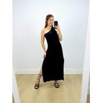 Vestido Nula Manga Slim Preto