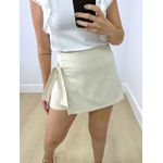 Short Saia Linho Com Amarração Cru