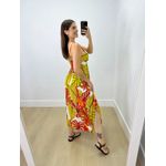 Vestido Midi Ster Estampado Vermelho