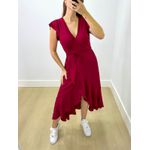 Vestido Midi Envelope Cherry Red