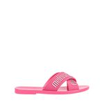 Mini Melissa M Lover Slide Infantil Rosa/Prata