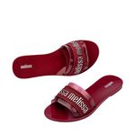 Melissa M Lover Slide II Vermelho/Prata