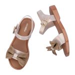 Mini Melissa Mar Sandal Sweet Infantil Bege Leitoso/Marrom