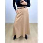 Saia Alfaiataria Com Cinto Nude