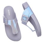 Melissa Cozy Flip Flop Cinza/Azul Perolado