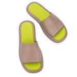 Melissa M Lover Plus Slide Bege Fosco/Verde