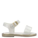 Mini Melissa Mar Sandal IV Branco Cintilante/Glitter