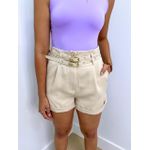 Short Alfaiataria Cinto Duplo Nude