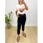 T-shirt Mini Corações 100% Algodão Off White