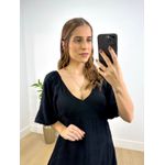 Vestido Longo Bianca Liso Preto