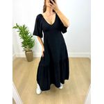 Vestido Longo Bianca Liso Preto