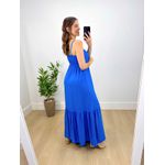 Vestido Longo Isadora Liso Azul