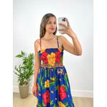 Vestido Mariah Estampa Floral Azul