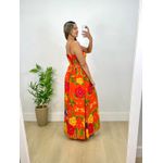 Vestido Mariah Estampa Floral Laranja