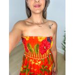 Vestido Mariah Estampa Floral Laranja