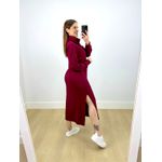 Vestido Moana Manga Longa Marsala