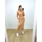 Vestido Moana Manga Longa Nude