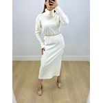 Vestido Moana Manga Longa Off White