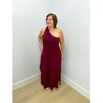 Vestido Nula Manga Plus Marsala