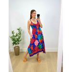 Vestido Midi Ster Estampa Floral Azul