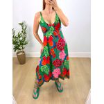 Vestido Midi Ster Estampa Floral Verde 