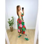 Vestido Midi Ster Estampa Floral Verde 