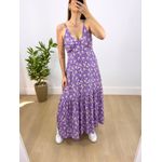 Vestido Longo Ster Estampa Floral Lilás