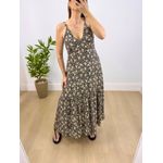 Vestido Longo Ster Estampa Floral Preto