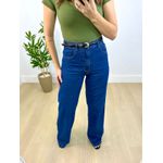 Calça Wide Leg Jeans Escuro