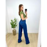 Calça Wide Leg Jeans Escuro