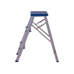Escada banqueta aluminio - 03 degraus - Alumasa