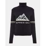 Blusa Em Malha Jacquard Gola Alta Preto Anselmi