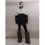 Blusa Em Tricot Com Pele Na Manga Preto Anselmi