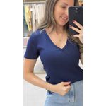 Blusa Decote V Em Poliamida