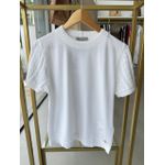 Blusa Algodão Detalhe Trico Branca