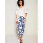 Saia Envelope Floral Biamar Azul