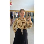 Camisa Amarração Estampada Camel