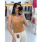 Regata Malha Canelada Petenatti Camel