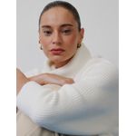 Blusa Fio Nuvem Canelada C Gola Nori Branco