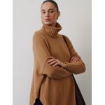 Capa Maxi Pull Fio Nuvem Gola Removivel Caramelo Nori