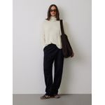 Capa Maxi Pull Fio Nuvem Gola Removivel Off White Nori