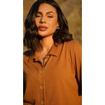 Calça Wide Leg Trabalhada camel