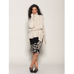 Capa Oversized c/ Mangas Removíveis e Gola Alta Biamar Bege