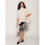 Capa Oversized c/ Mangas Removíveis e Gola Alta Biamar Bege