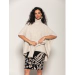 Capa Oversized c/ Mangas Removíveis e Gola Alta Biamar Bege