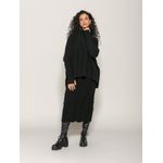 Capa Oversized c/ Mangas Removíveis e Gola Alta Biamar Preta